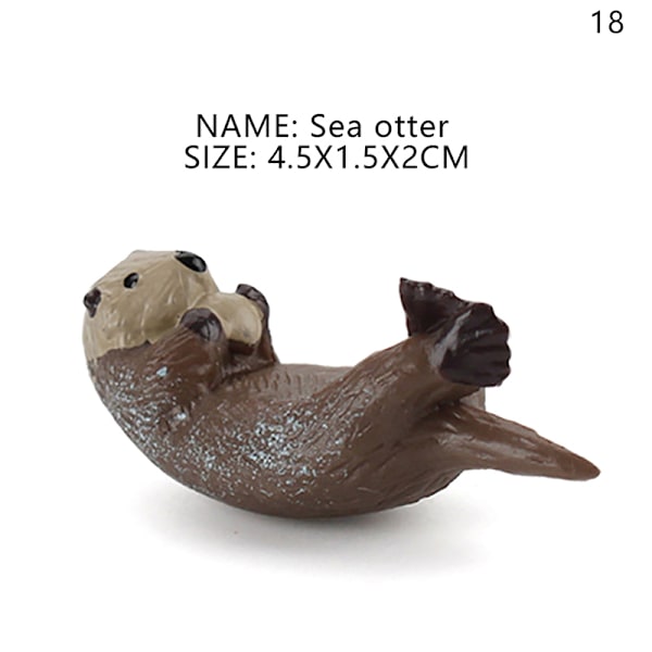 Simulering Marint liv Actionfigurer Ocean Animal Model Educat A18