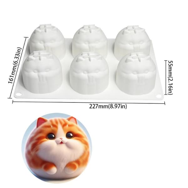 3D Nydelig Kattepudding Mousseform DIY Dyre Mochi Dessert Cho A