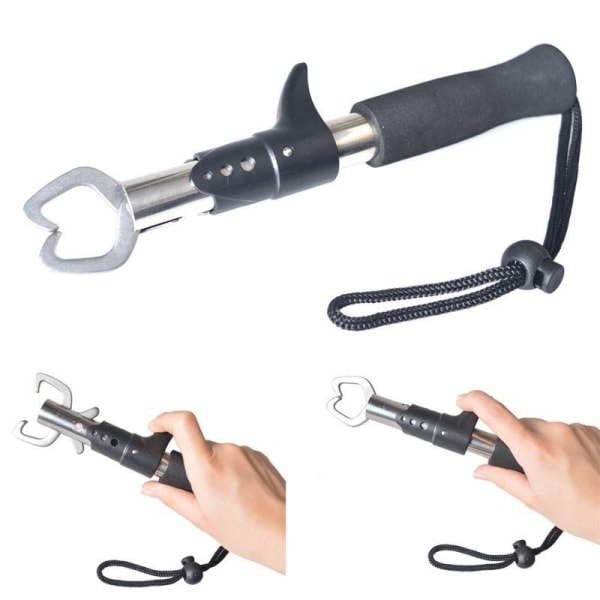 Bærbar fiskegriber i rustfrit stål Fish Lip Grip Håndtag C black B