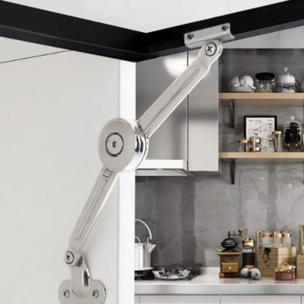 Lockstöd gångjärn i satin nickel fällbart lockstöd gångjärn med S 2PCS