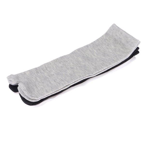 1/3 Par Style Strumpor Bomull Andas Separat Två fingrar Så 1pair gray