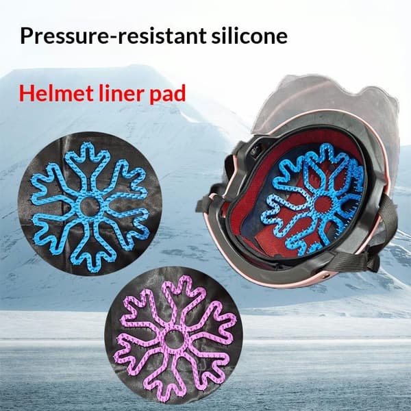 Motorcykelhjälm Silikonfoder Flexibel Deformation 10ST Blue