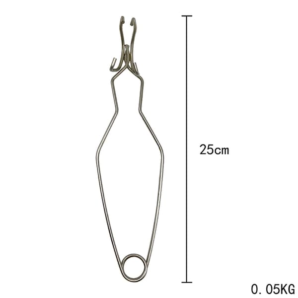 25Cm Rustfrit Stål Digeltang Klemme Digeltang Hvid