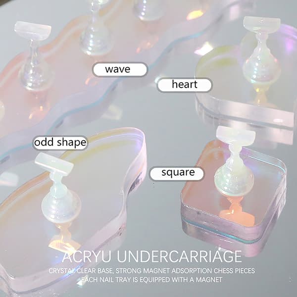 Aurora Magnetic Nail Art Practice Display Stand Tip Holder Acry 03