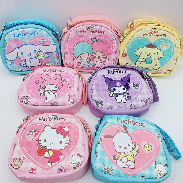 Kawaii barn Crossbody-väska Axelväska Cartoon Cinnamoroll A1