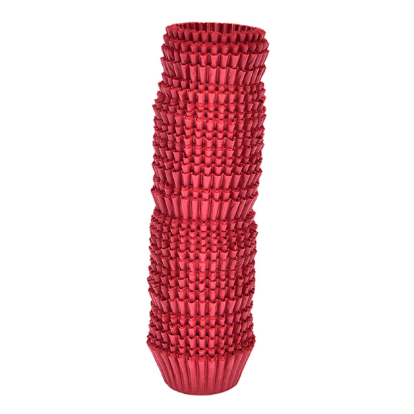 500ST Mini Chokladpappersfodral Bakning Cupcake Cases Muffin red