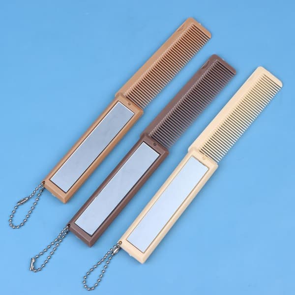 2-i-1 Sammenfoldelig Chokoladeformet Foldekam Med Sminkespejl Light Brown