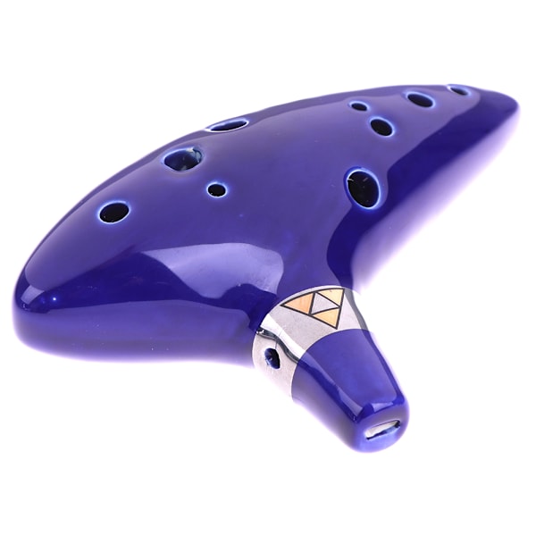 12 hullers Ocarina Ceramic Alto C Legend Of Blue Instrument