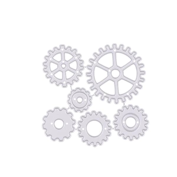 2 stk. Steampunk Gear Metaludstansningsforme til scrapbog DIY Clipar 2Set