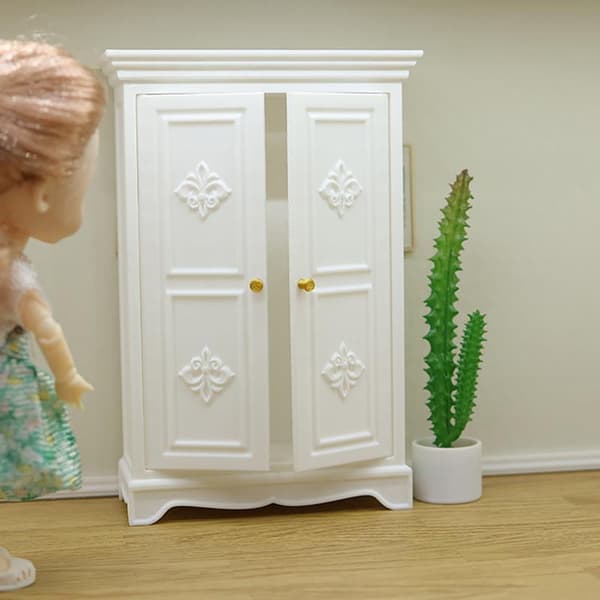 1:12 Dukkehus Miniature Trykt Garderobemodel Møbelpynt