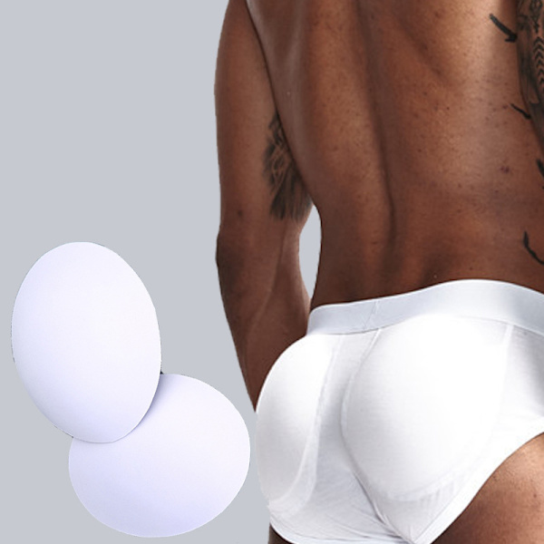 2 kpl Hip Shaper Pehmustetut alushousut Butt Pad Miesten alusvaatteet Sponge Pad White