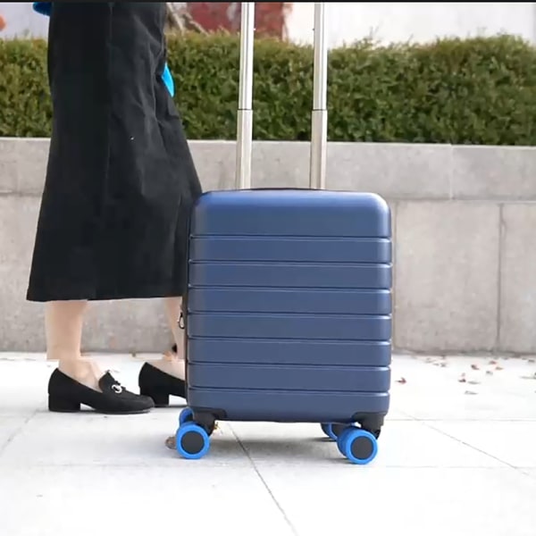 Bagagehjul Protector Cover Silikone Trolley Case Silent Cas Black
