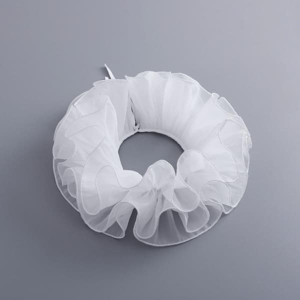 Fransk Elegant Mesh Ruffle Lag Krage Dekorasjon Avtakbar A2