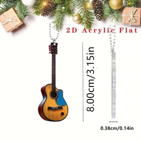 Mini Guitar Bakspejle Vedhæng Bilophængspynt Bil A1