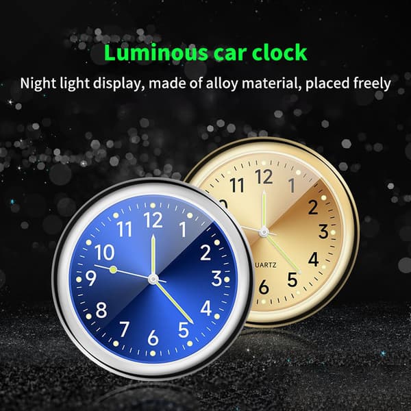 1PC Mini Ur Bil Quartz Ur Mini Elektronisk Ur Vandtæt black 2