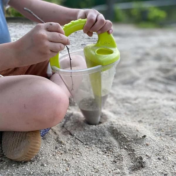 Strand Barn Vask Sand Overløp Trakt Utendørs Sandspade Pi Orange