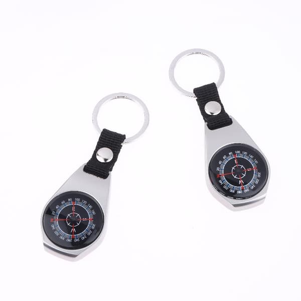 Kompass Nyckelring Metall Karbinhake Kompass Nyckelring Camping Naviga 1Pcs