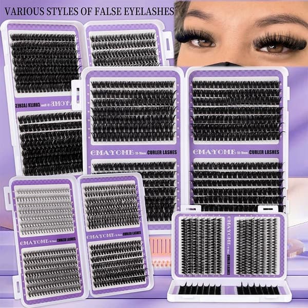 Lashes Cluster DIY øjenvippeforlængelse blandet bakke klynger øjenvipper E