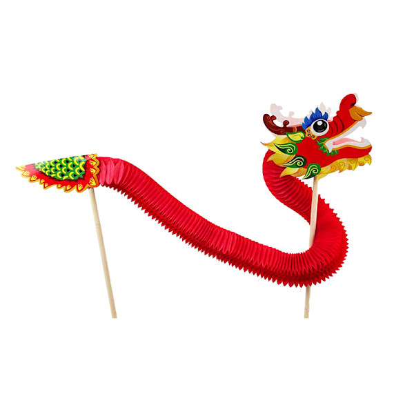 DIY Paper Dragon New Year Tee itse kolmiulotteinen vetokukka A3