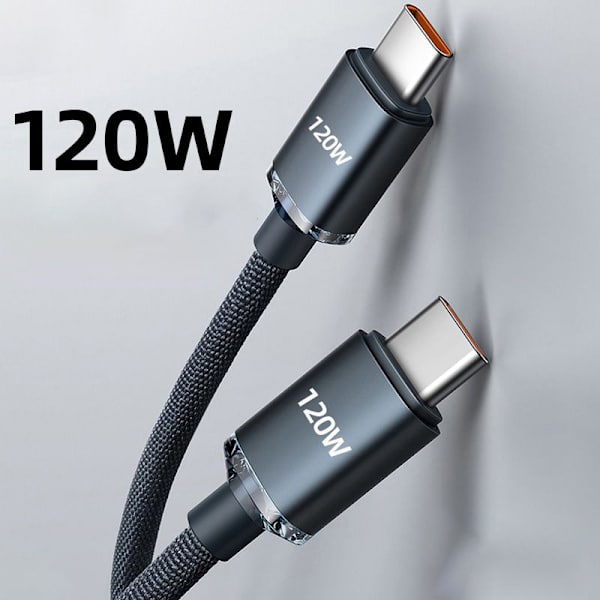 120W USB C til Type C-kabel til IPhone 15 Pro Max 13 Oneplus PO Blue-1m