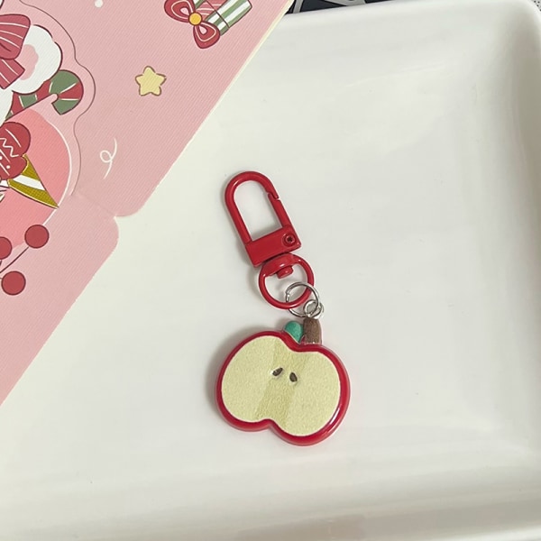 e Fruit Keychain Sarjakuva Avaimenperä Tyttöjen Laukku Riipus auton avain Acce Red