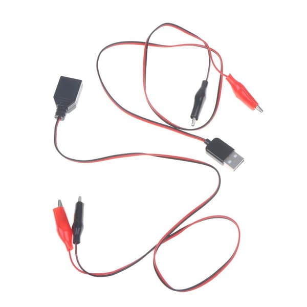 55CM Alligator Test Clips Strømkabelklemme Til USB Han Og Hun usb female