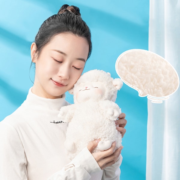 Sweet White Sheep Lam Hold Tulip Flower Pehmeä täytetty halausnukke P A2