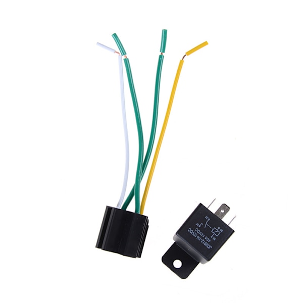 Bil Auto DC 12V Volt 40A Automotive 4 Pin 4 Ledare Relä & Socket