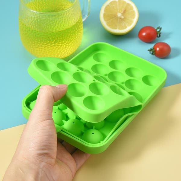 Silikon isbitkule druekule håndlaget såpeformer fruktis Blue 2