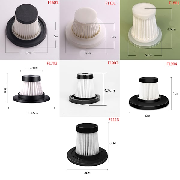 Bil sladdlösa dammsugare Patroner Mikrofilter Vacuum Cl 7(F1113)