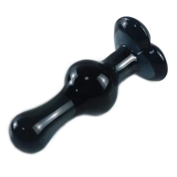 Glas Butt Plug - Hjerte Røv Anal Plug - Vandtæt Kvinder Mænd Se A