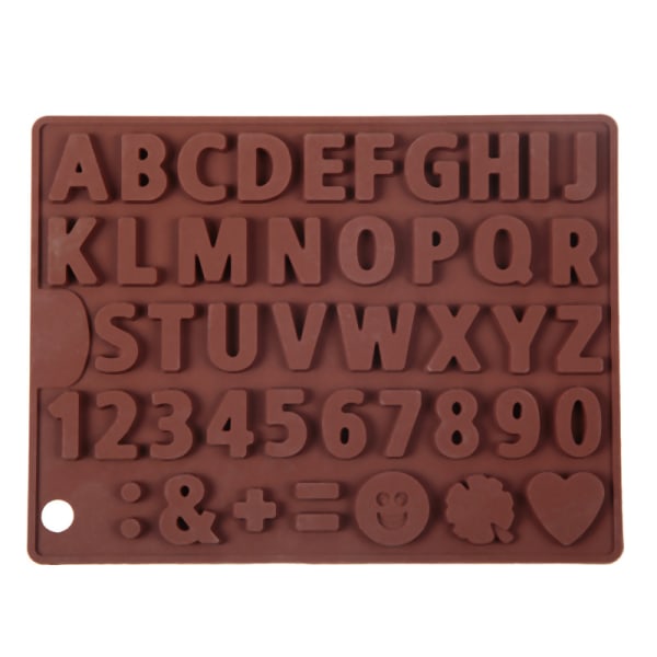 Engelsk Letter Silikone Form Alfanumerisk Candy Biscuit Jelly I