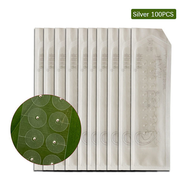 Magneettiset akupunktiohelmet korvakorvatarrat Silver 200PCS