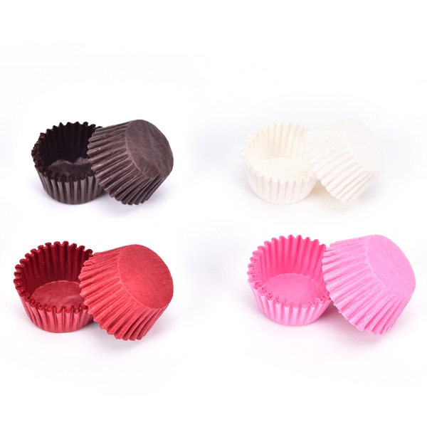 500 STK Mini Chocalate Papir Liners Bagning Cupcake Cases Muffin White