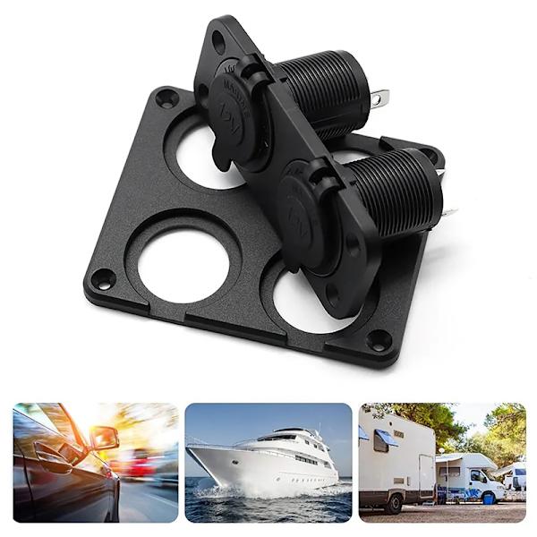 1/2/3/4 hull USB-uttak Panel Sort ABS-husholder K A2