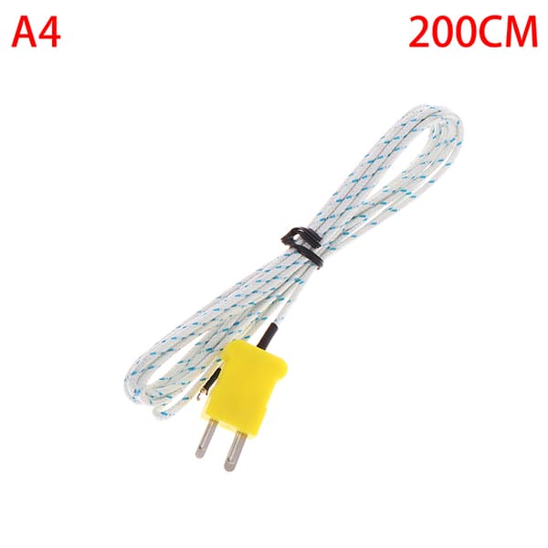0.5M-10M K-type termometerlinje temperatur termoelementføler 200CM