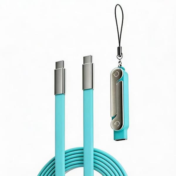240W 2-i-1 USB C til Type C Hurtiglading Sammenleggbar Brakett Data Green