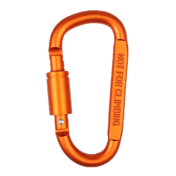 Karbinhake i aluminiumlegering D-format snabbt hängande spänne D-format orange