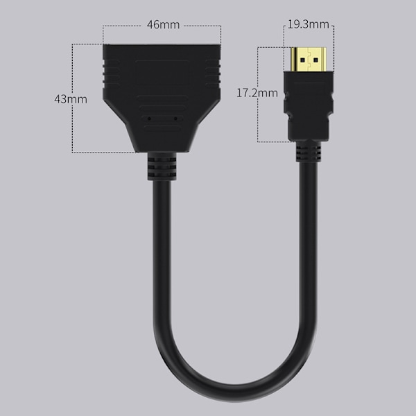 1080P HDMI-jakaja-sovitinkaapeli 2 kaksiporttinen Y-jakaja 1 in 2