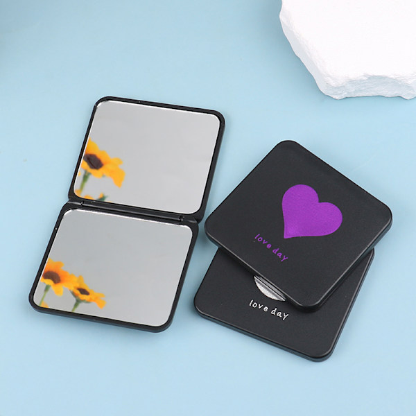 1st Bärbar Hand Mini Makeup Speglar Dubbelsidig Compact Mirr Cat