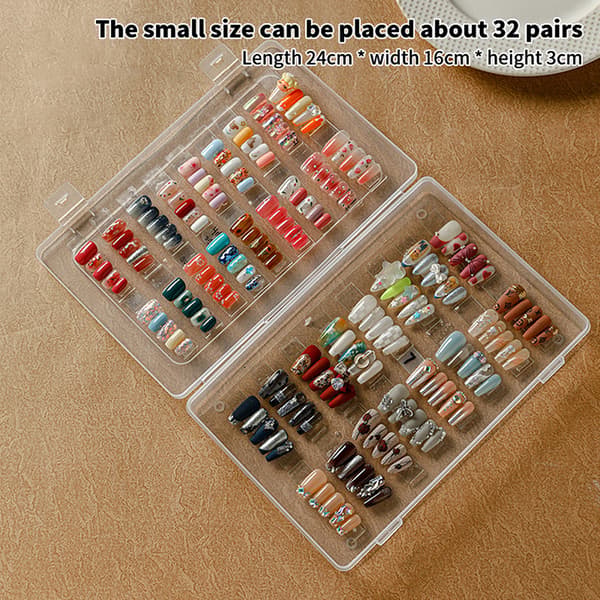 Falske Nail Tips Nail Art Oppbevaringsboks Container Tomme Nail Tips S