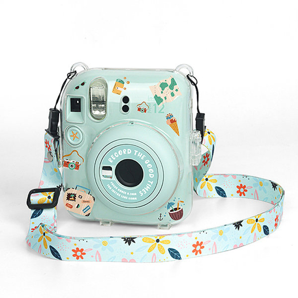 För Fujifilm Instax Mini 12 Transparent case Skyddande Green