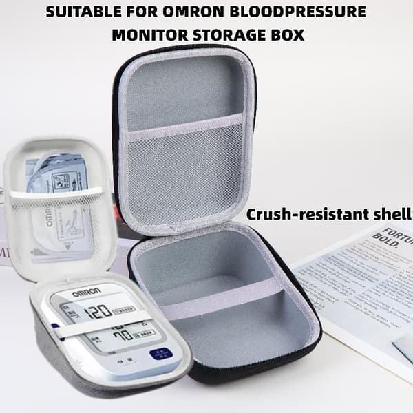 1 stk blodtrykkspose hardt etui for overarmsblodtrykk Black