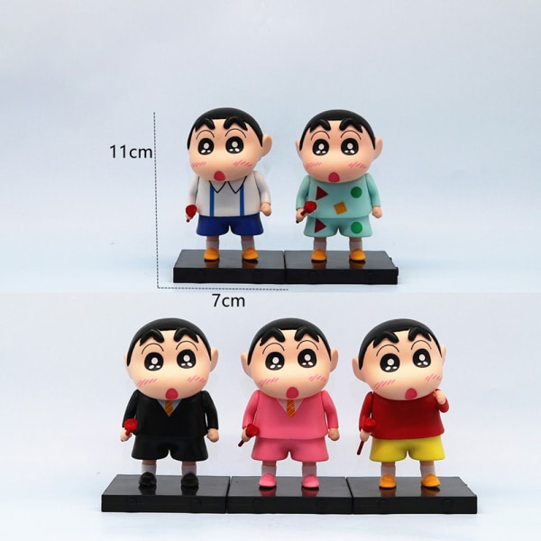 PVC-staty Modell Rose Crayon Shin-chan Figur Nohara Shinosuke Black