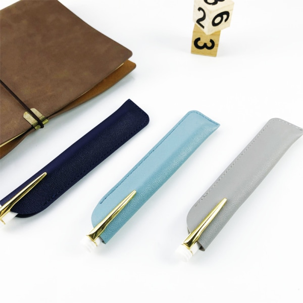 PU Läder Penna Skyddsfodral Slitstark Pen Bag Soli A2