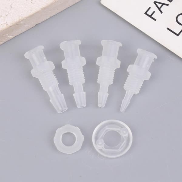 Luer Lock-adapter Rak Genomgående Platta PP Plast Luftventil P A3