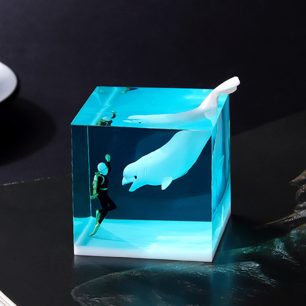 Diver 3D Micro Landscape Mini Resin Fyldende Charm Resin smykker A4