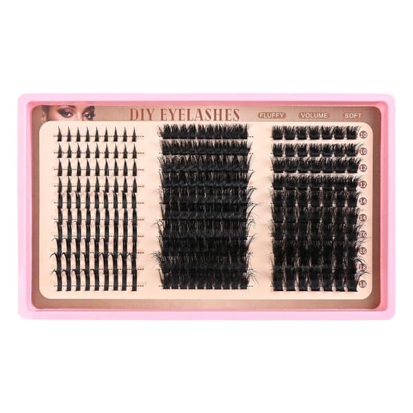 260 stk DIY Vippeextensionssett Klynger Individuelle Øyevipper