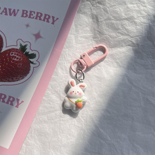 e Nøglering Bunny Gulerødder Car Bag Pendant Kvinder Piger Tulip Key 04