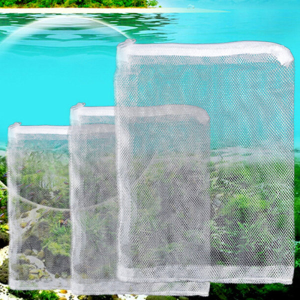 1x akvariefilter lynlås mesh taske akvarium lynlås filterpose 27*45 CM